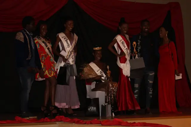 Winners and organisers celebrating at the Miss Sekgosese finale